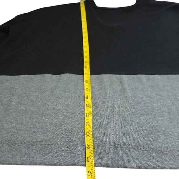 Karen Kane Women Sz M Black Grey Colorblock Whimsigoth Made in USA Knit Tunic - Picture 9 of 11